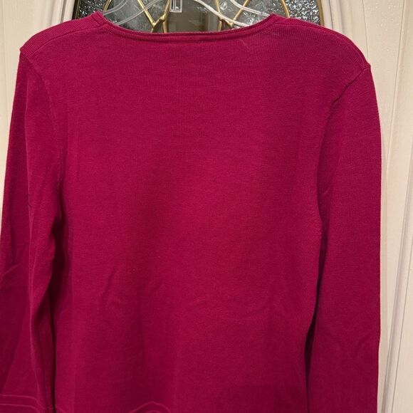 Marble 100% Cotton Luxury Feel Women's Magenta Top - M - NWT - Picture 5 of 7